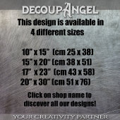 ゴシック様式の天使のための花#5 - Decopage - 薄葉紙