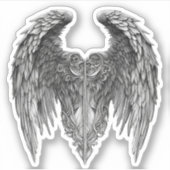 ゴシック様式の天使の翼の防水 シール (正面)