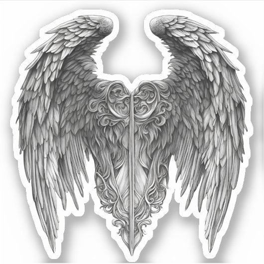 ゴシック様式の天使の翼の防水 シール (正面)
