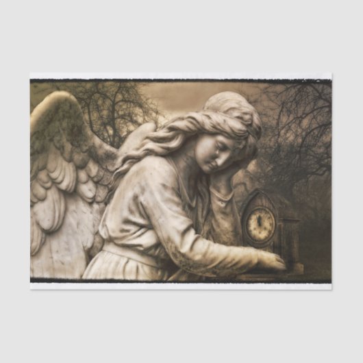 ゴシック様式の天使ティッシュペーパー 薄葉紙 (正面)