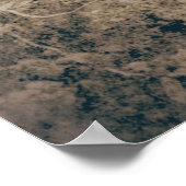 ゴシック様式の天使ヴィンテージ素朴な暗信じ色芸術 ポスター (角)