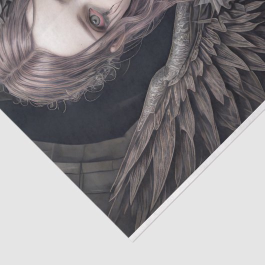 ゴシック様式の天使:ソフィア – デコページ – 薄葉紙 (詳細)