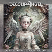 ゴシック様式の天使:リス – デコページ – 薄葉紙