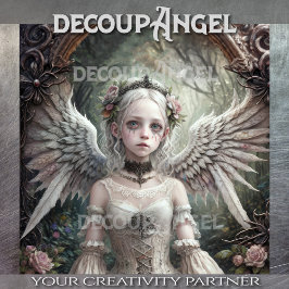 ゴシック様式の天使：リス – デコページ –  薄葉紙