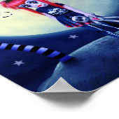 ゴシック様式の女の子ブードゥー人形と不気味なつる植物 ポスター (角)