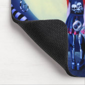 ゴシック様式の女の子ブードゥー人形と不気味なつる植物 マウスパッド (コーナー)