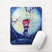 ゴシック様式の女の子ブードゥー人形と不気味なつる植物 マウスパッド (マウス)