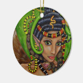 ゴシック様式の女性の女の子ヘビの髪の毛を怖い怖い怖い不気味 セラミックオーナメント (左)