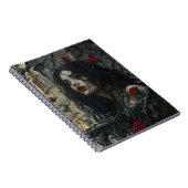 ゴシック様式の女性オンキャッスルバルコニー ノートブック (右側)