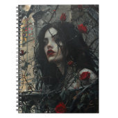 ゴシック様式の女性オンキャッスルバルコニー ノートブック (正面)