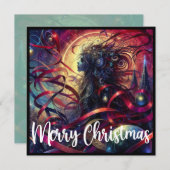 ゴシック様式の女性スタイルクリスマス シーズンカード (正面/裏面)