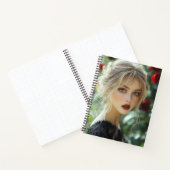 ゴシック様式の女性&レッドローズ ノートブック (内部)