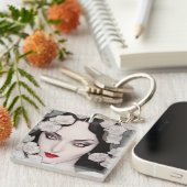 ゴシック様式の女性AIがアートを生み出す キーホルダー (正面右)