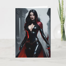 ゴシック様式の女神/クイーングリーティングカード サンキューカード