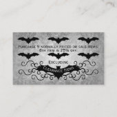 ゴシック様式の好ましい顧客パンチ 名刺 (裏面)