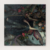 ゴシック様式の妖精が木に止まり ジグソーパズル (横)