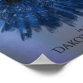 ゴシック様式の妖精のネイビーガウン | 深いコバルトブルーシェン ポスター (角)