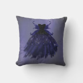 ゴシック様式の妖精の藍色 | 深い王室のパープルシェン クッション (正面)