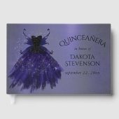 ゴシック様式の妖精の藍色 | 深い王室のパープルシェン ゲストブック (正面)