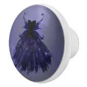 ゴシック様式の妖精の藍色 | 深い王室のパープルシェン セラミックノブ (右)