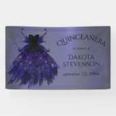 ゴシック様式の妖精の藍色 | 深い王室のパープルシェン 横断幕 (横)