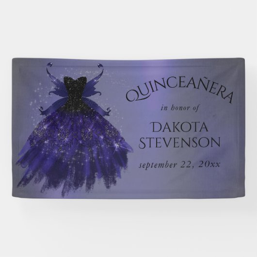 ゴシック様式の妖精の藍色 | 深い王室のパープルシェン 横断幕 (横)