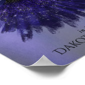 ゴシック様式の妖精の藍色 | 濃い紫王室のの光沢 ポスター (角)