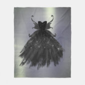 ゴシック様式の妖精の黒衣 | バンピーグラムゴシックシェン フリースブランケット (正面)