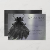 ゴシック様式の妖精の黒衣 | バンピーグラムゴシックシェン 出欠カード (正面/裏面)