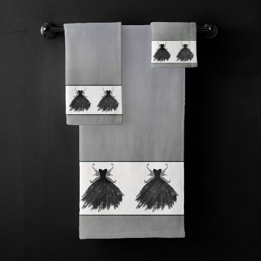 ゴシック様式の妖精の黒衣 | バンピーゴシックグラムシェン バスタオルセット