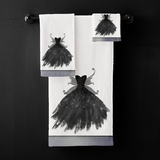 ゴシック様式の妖精の黒衣 | バンピーゴシックグラムシェン バスタオルセット