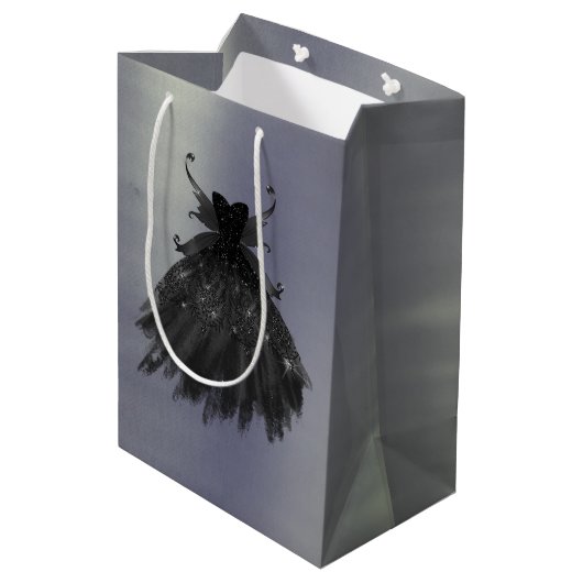 ゴシック様式の妖精の黒衣 | バンピーゴシックグラムシェン ミディアムペーパーバッグ (裏面アングル)