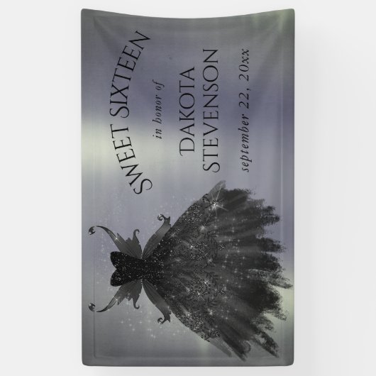 ゴシック様式の妖精の黒衣 | バンピーゴシックグラムシェン 横断幕 (縦)