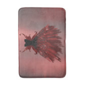 ゴシック様式の妖精クリムゾンガウン | 深いラディアントレッドシェーン バスマット (正面縦)