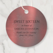 ゴシック様式の妖精クリムゾンガウン | 深いラディアントレッドシェーン フェイバータグ (裏面)