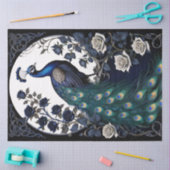 ゴシック様式の孔雀の切り離 薄葉紙 (クラフト)