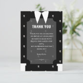 ゴシック様式の小さな女の子で黒いドレス誕生日 サンキューカード (スタンド正面)