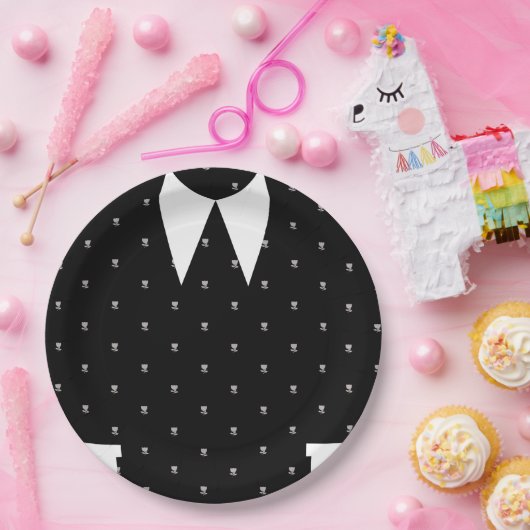 ゴシック様式の小さな女の子で黒いドレス誕生日 ペーパープレート (パーティー)