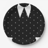 ゴシック様式の小さな女の子で黒いドレス誕生日 ペーパープレート (正面)