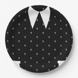 ゴシック様式の小さな女の子で黒いドレス誕生日 ペーパープレート