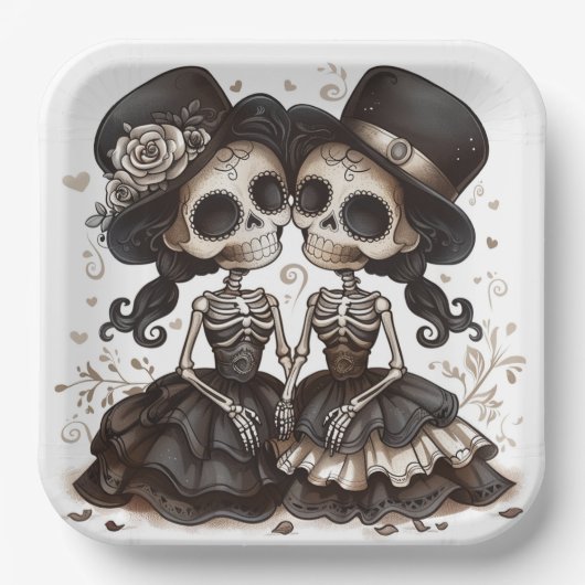 ゴシック様式の少女の友人 ペーパープレート (正面)