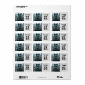 ゴシック様式の少女差出人住所ラベル ラベル (フルシート)