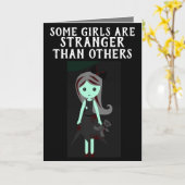 ゴシック様式の少女誕生日カード カード (黄色い花)