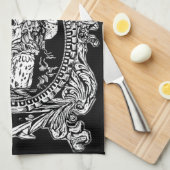 ゴシック様式の少女 キッチンタオル (四つ折り)