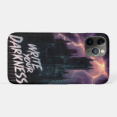 ゴシック様式の幽霊城+雷雨とテキスト Case-Mate iPhoneケース (裏面(横))