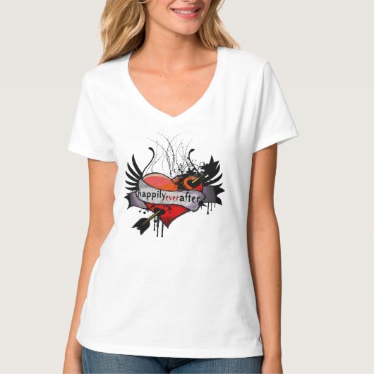 ゴシック様式の後ずっと幸せにグランジ過ごす Tシャツ (正面)