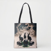 ゴシック様式の復活祭 – ダーク・ブンニー&ミステリアス・エッグ トートバッグ (正面)
