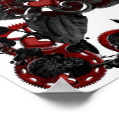 ゴシック様式の愛スチームパンクファンキーデザイン ポスター (角)