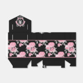 ゴシック様式の愛 |ピンクと黒のスケルトンハートフローラ フェイバーボックス (折り畳みなし)