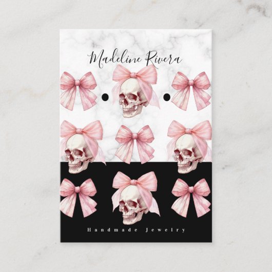 ゴシック様式の手作り職人イヤリングディスプレイカード コーリングカード (正面)